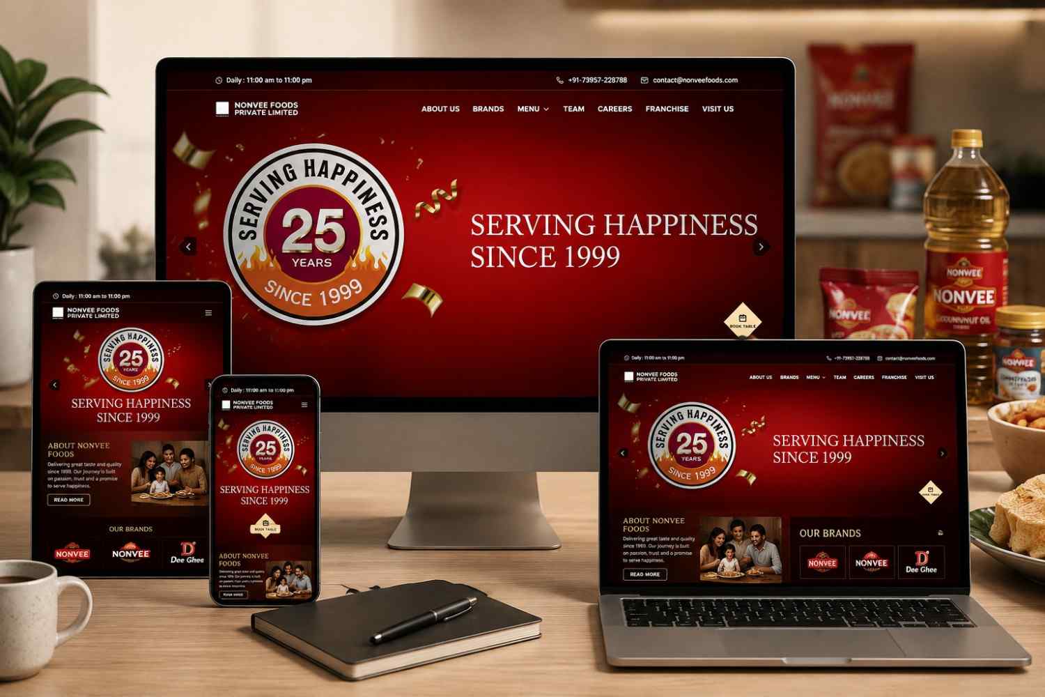 NonveeFoods website preview