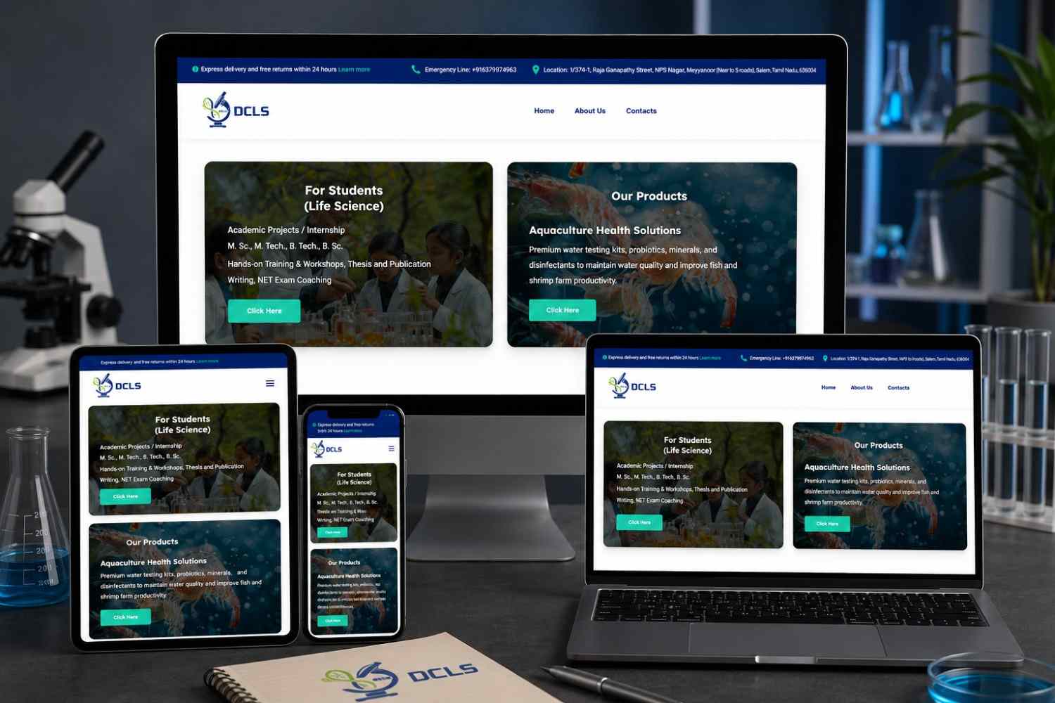 DCLS Lab website preview