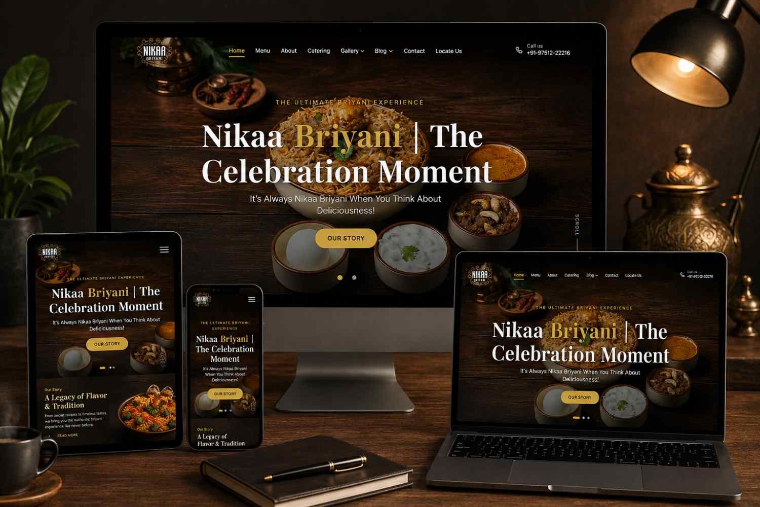 Nikaa Briyani website preview