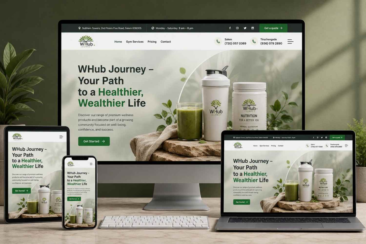 WHub Journey website preview