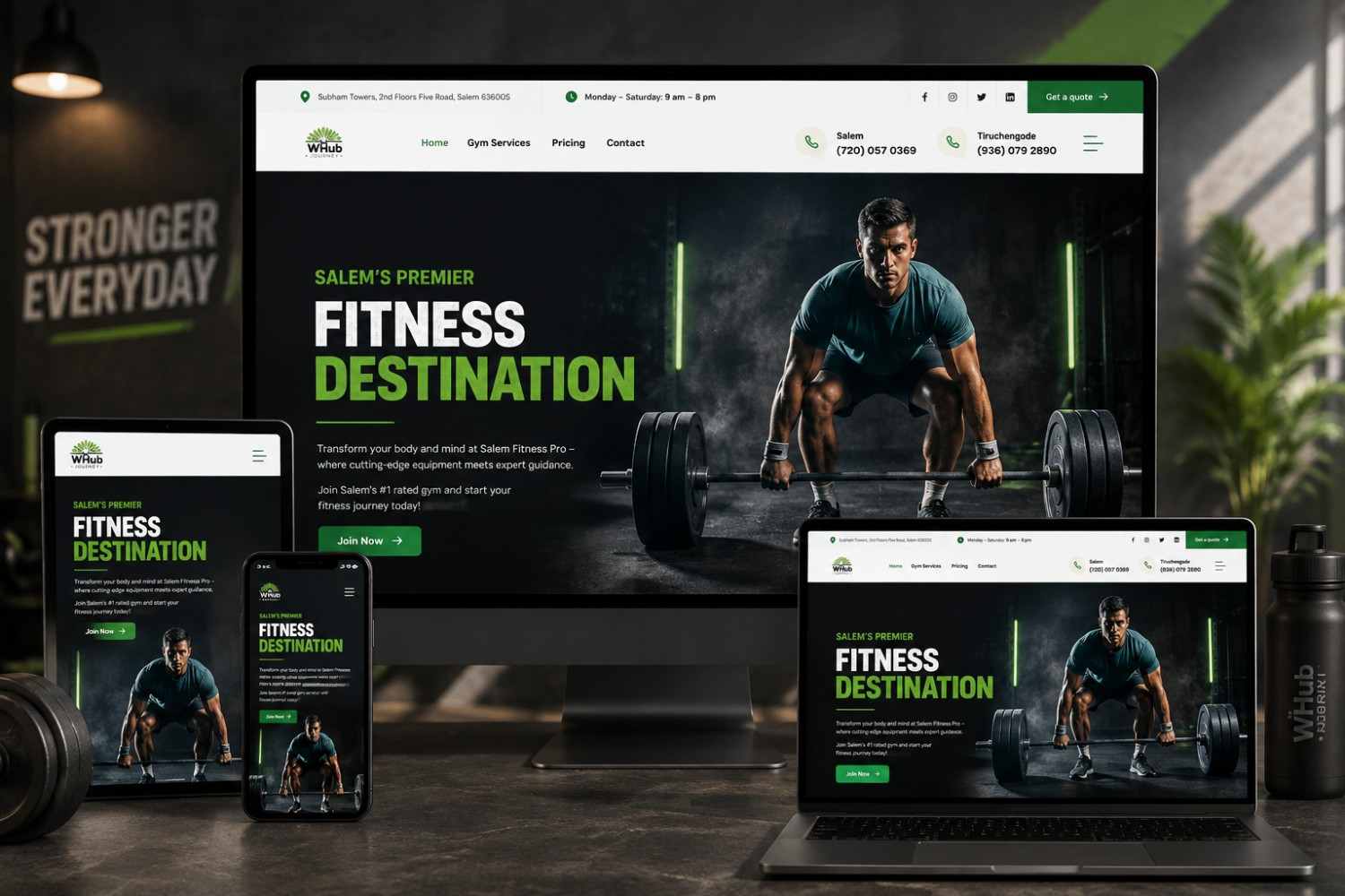 WHub Journey Gym website preview